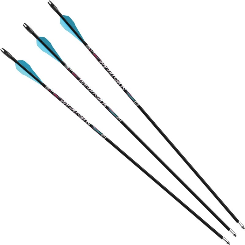 Barnett Slipstream Youth Archery Fiberglass Arrows - 3 Pack, 28 Inch Youth Arrows for Under 40lb Draw Weights - Perfect for Young Archers - Image 2